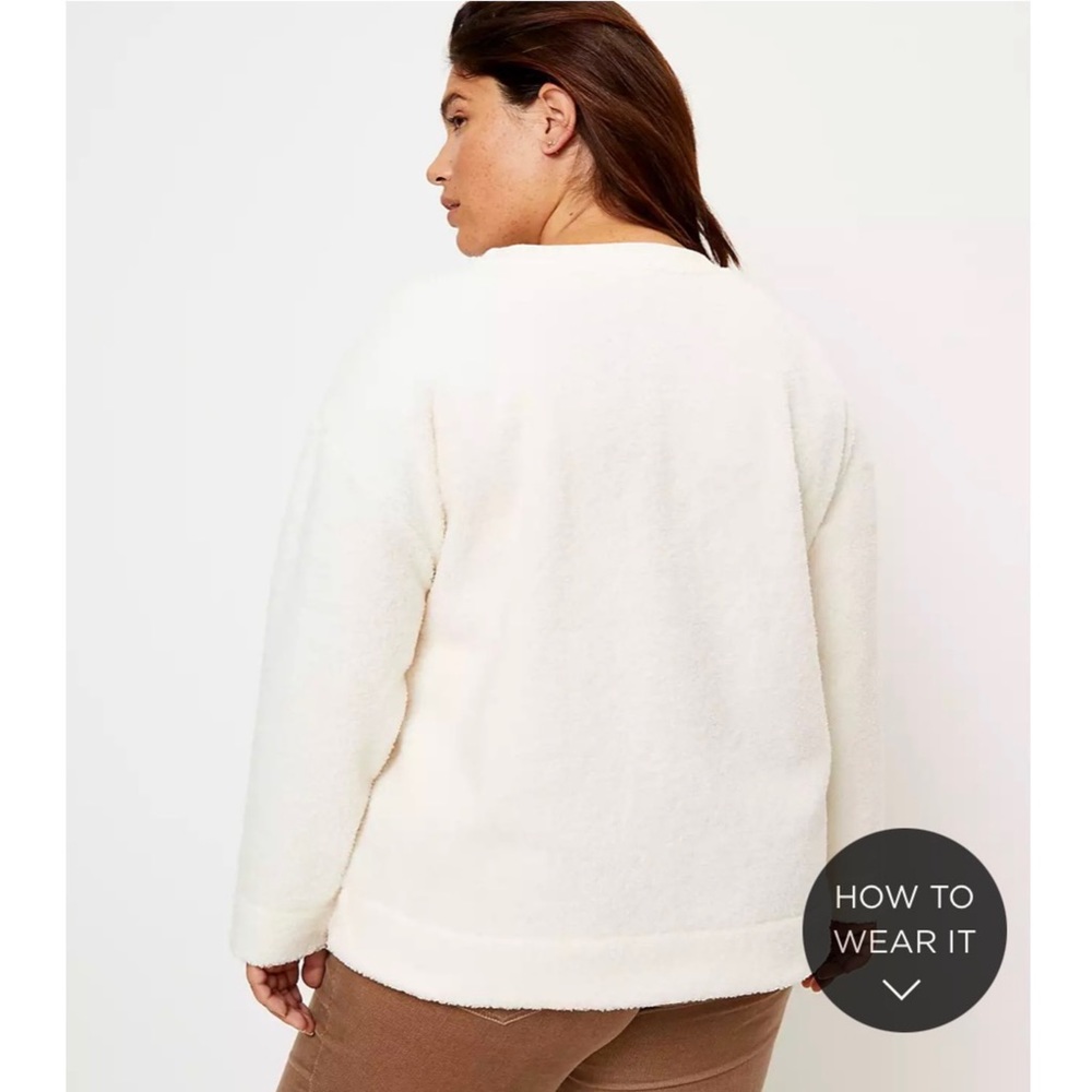 LOFT • Cozy Sherpa Sweatshirt - Picture 12 of 13